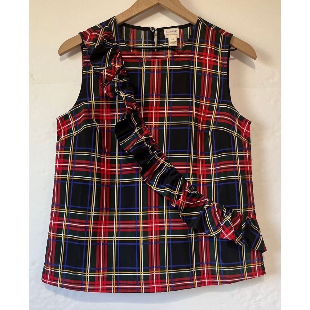 J. Crew Tartan Plaid Sleeveless Top Size P6